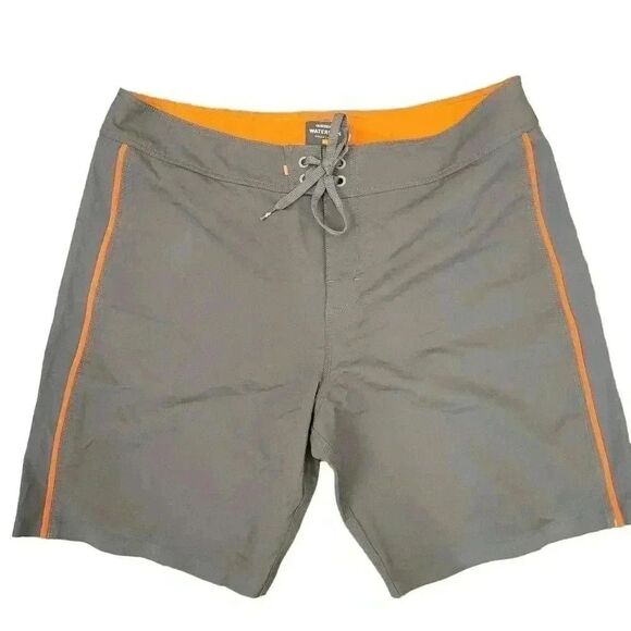 Quicksilver Watermen Collection Men's Gray/Orange Shorts - Picture 1 of 7